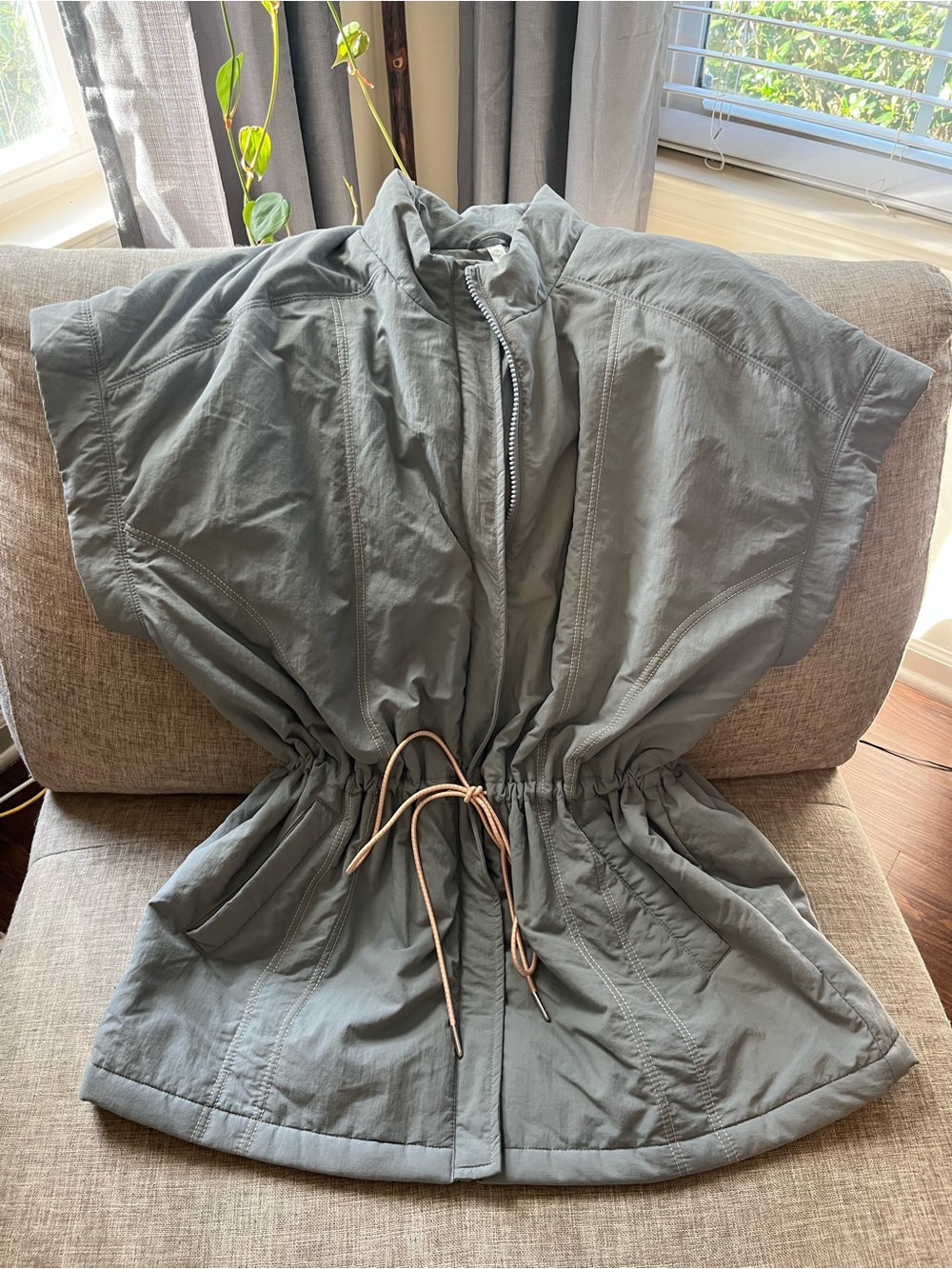 Fabletics Olive Cinch-Waist Utility Jacket